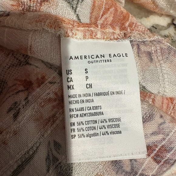 American Eagle Outfitters Floral Tank Top - White and Orange - Picture 4 of 4